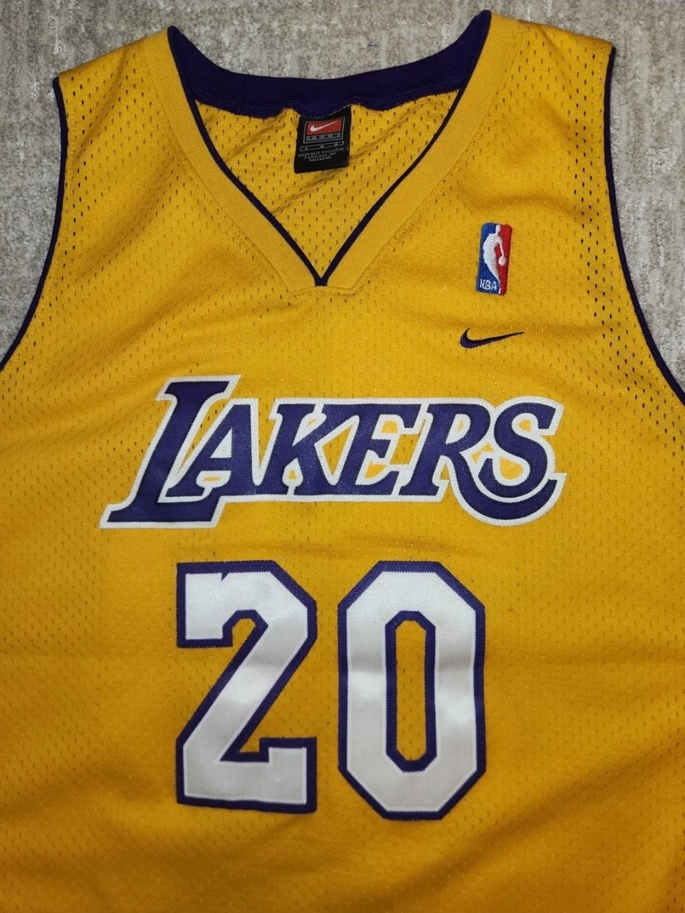 Gary Payton La Lakers Nike Team Apparel Embroidered Men's Size Large Good Condit
